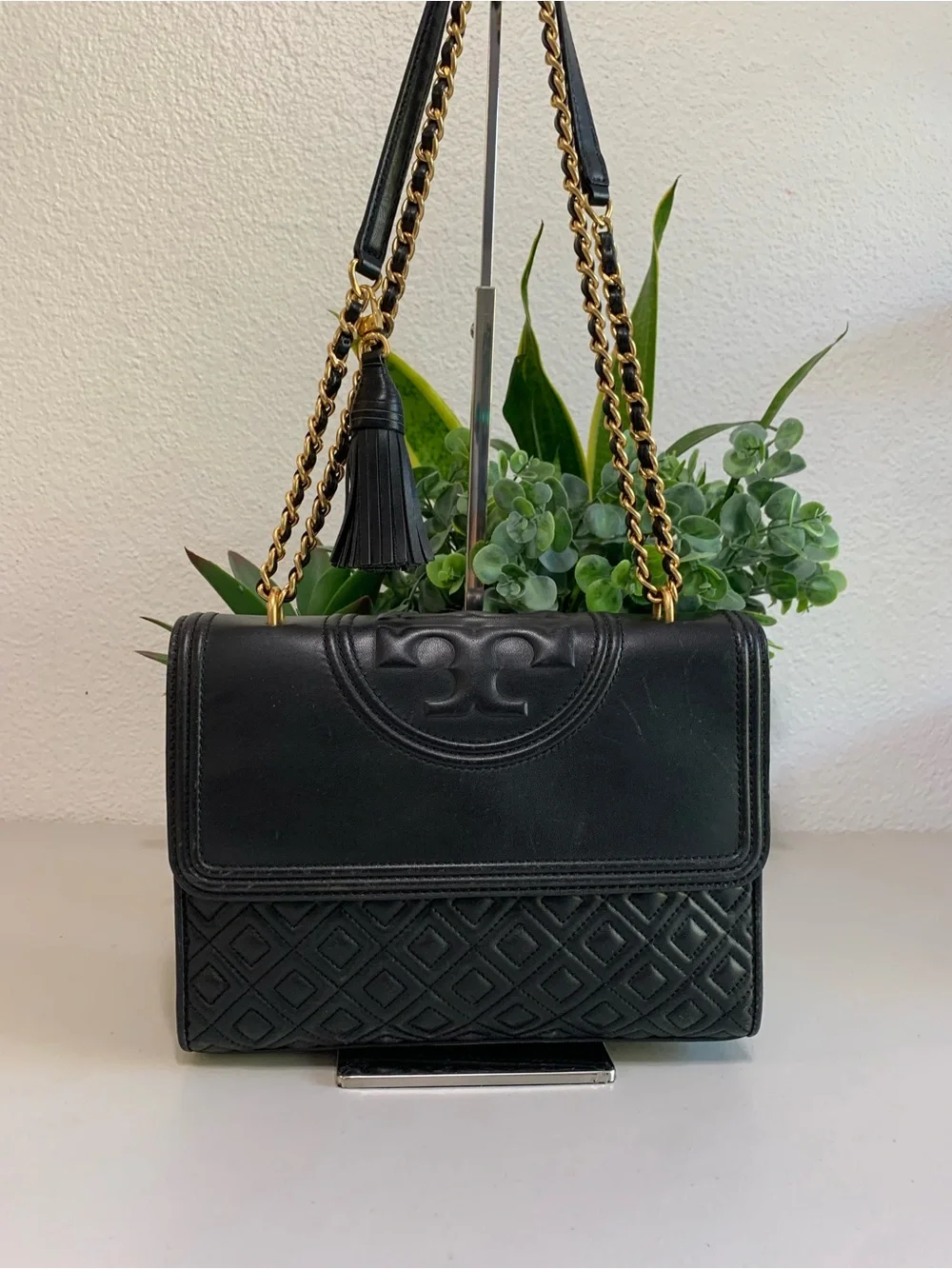 👜💕 Tory Burch Fleming Convertible Shoulder Bag in Black